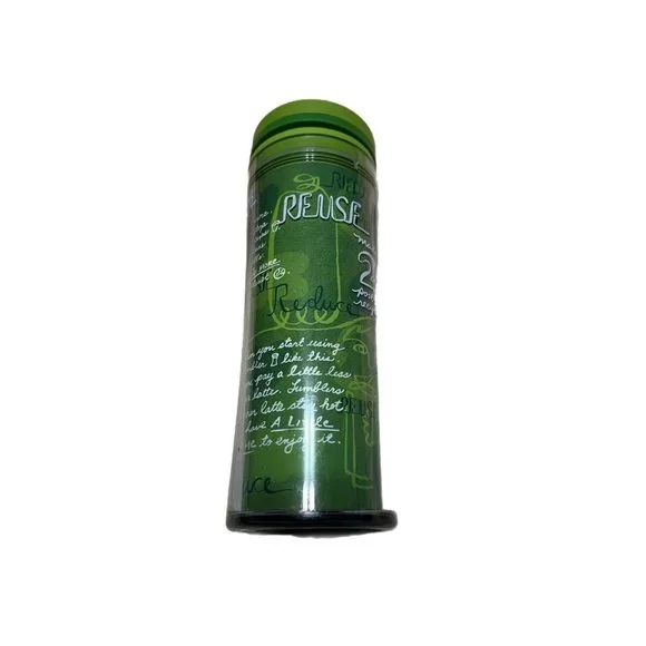 Starbucks | Kitchen | Starbucks 208 Green Reduce Reuse Recycle Travel  Coffee Mug Tumbler 2 Oz | Poshmark
